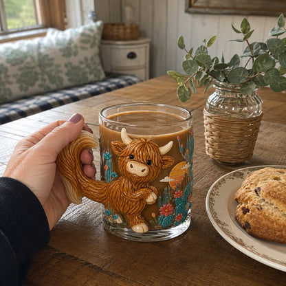 ⏳ Last Day 49% OFF – 🐾 Whimsical 3D Animal Sculpted Glass Mug Collection | 12oz Premium Clear Glass with Raised Animal Figures, Character-Specific Details & Playful Sculptural Accents ✨