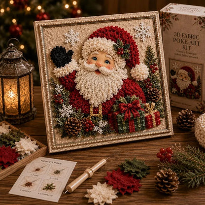 🔥2026 HOT SALE 49% OFF 💥🎄 3D Christmas Fabric Poke Art DIY Craft Kit