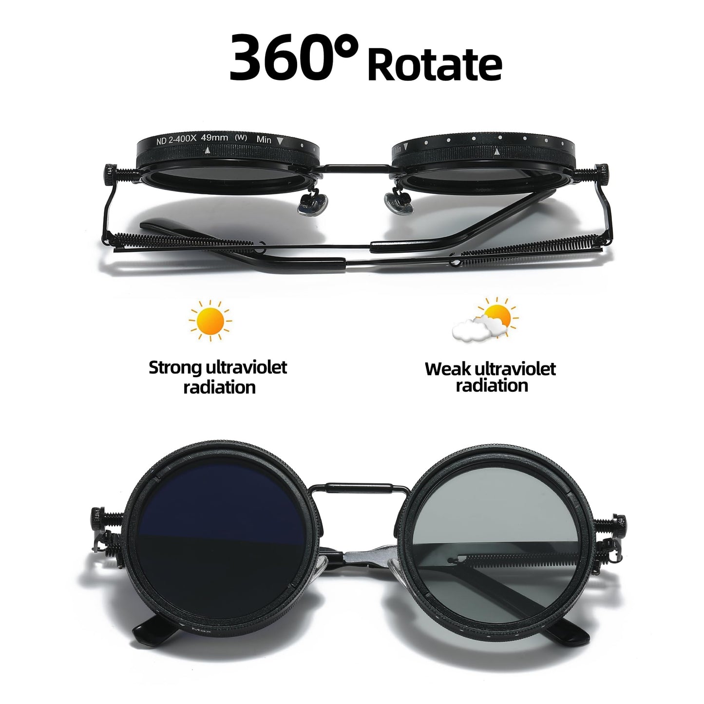 Adjustable 1-9 Gears Sunglasses