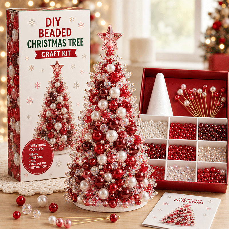 🔥49% Off Last Day - BUY 3 GET 1 FREE🎄 Dreamy Beaded Christmas Tree DIY Kit (📦Buy 3 Free Shipping)
