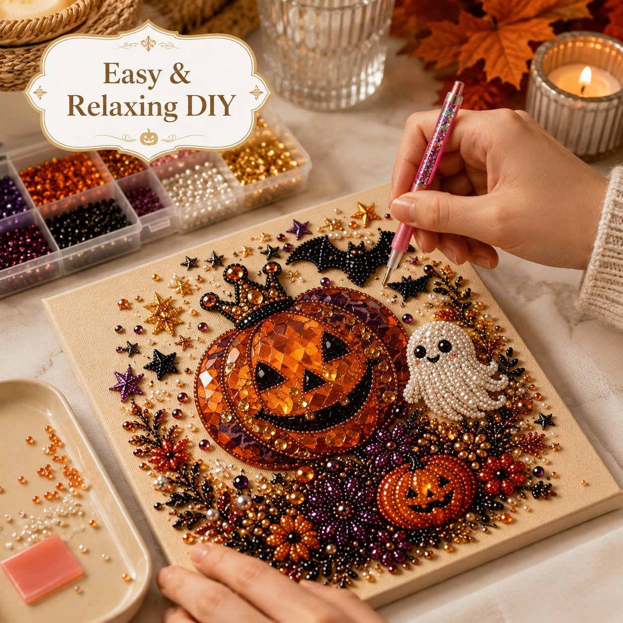 Halloween Pearl Diamond Art DIY Kit—Buy 2 Free Shipping