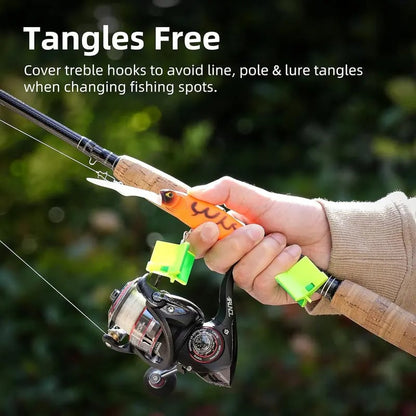 🔥HOT SALE🔥💯🎣 Spring‑Loaded Treble Hook Protector Caps
