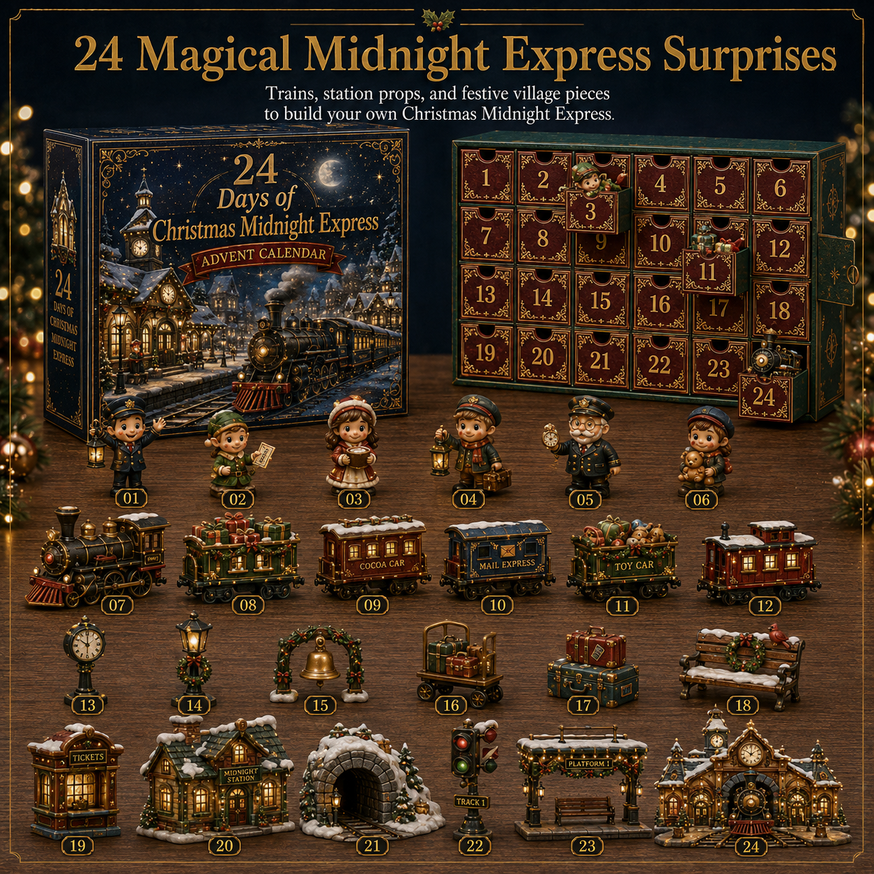 🎄 Christmas Village Friends Advent Calendar | 24-Day Collectible Village Set
