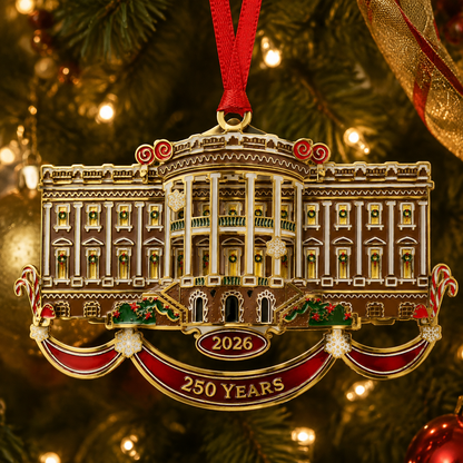 🔥Last 30pcs✨🔥White House Christmas tree ornaments
