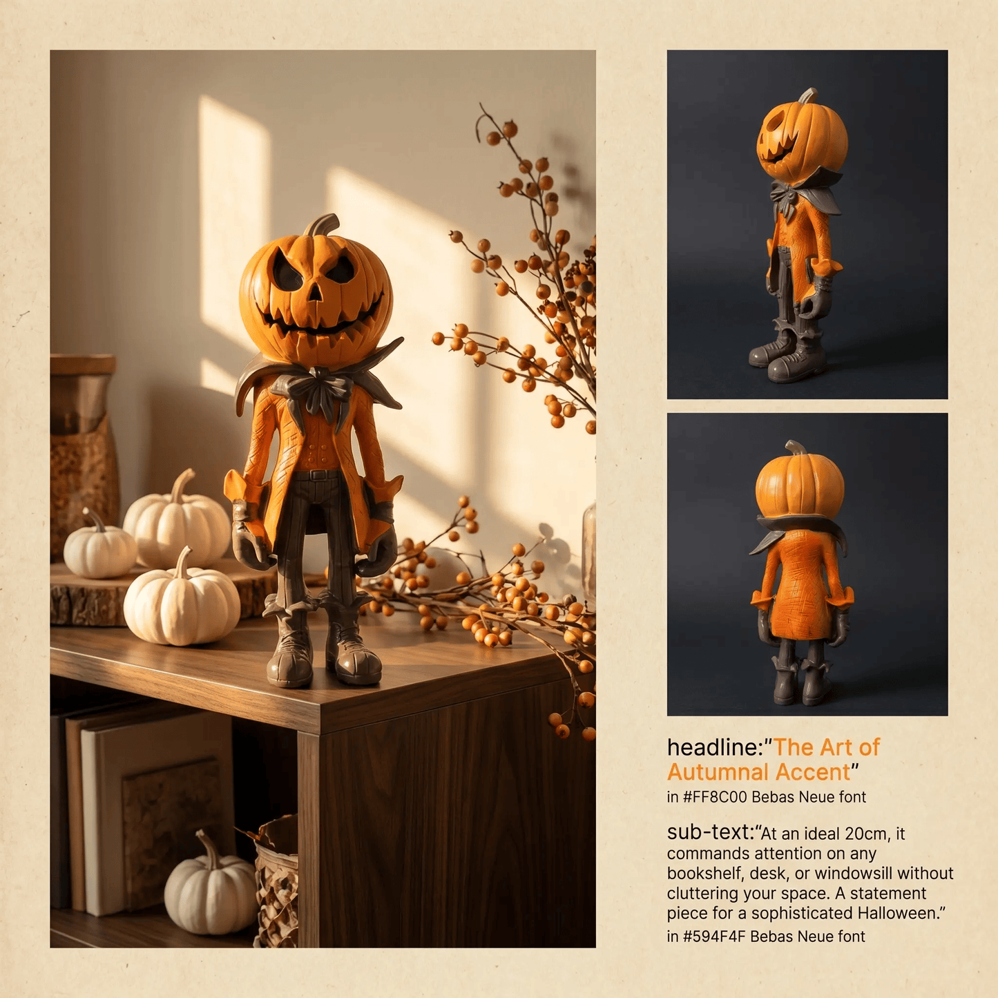 🎁🎉Only $32.99 This Week🌟👻Halloween Pumpkin Man Figurine/Decoration🎃
