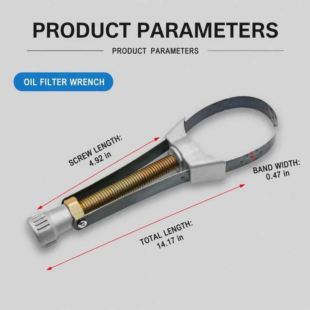 🎉🛠️NEW Auto Car Diameter Adjustable Oil Filter Removal Strap Wrench Tool