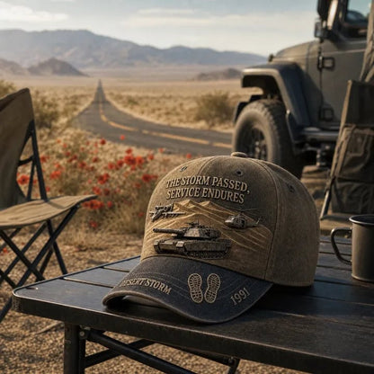 ⏳ Last Day 49% OFF – 🎖️ Desert Storm 1991 Veteran Cap | Vintage Washed Military Tribute 🧢