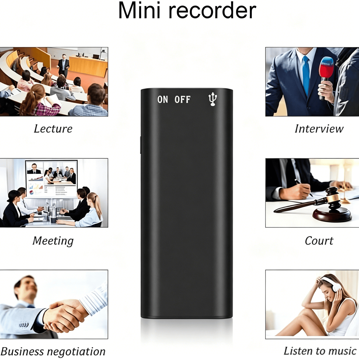 🎙️ HD Digital Voice Recorder & MP3 Player