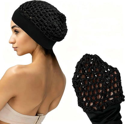 🌹🌙 3-Piece Stretchy Wide-Edge Sleeping Cap Set
