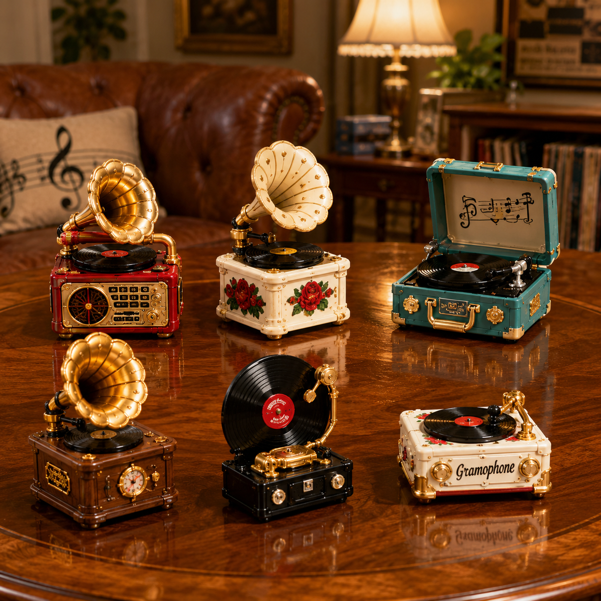 Gramophone Collection Advent Calendar 2027 – 24 Vintage Record Player & Music Miniatures, Retro Collectible Gift for Music Lovers
