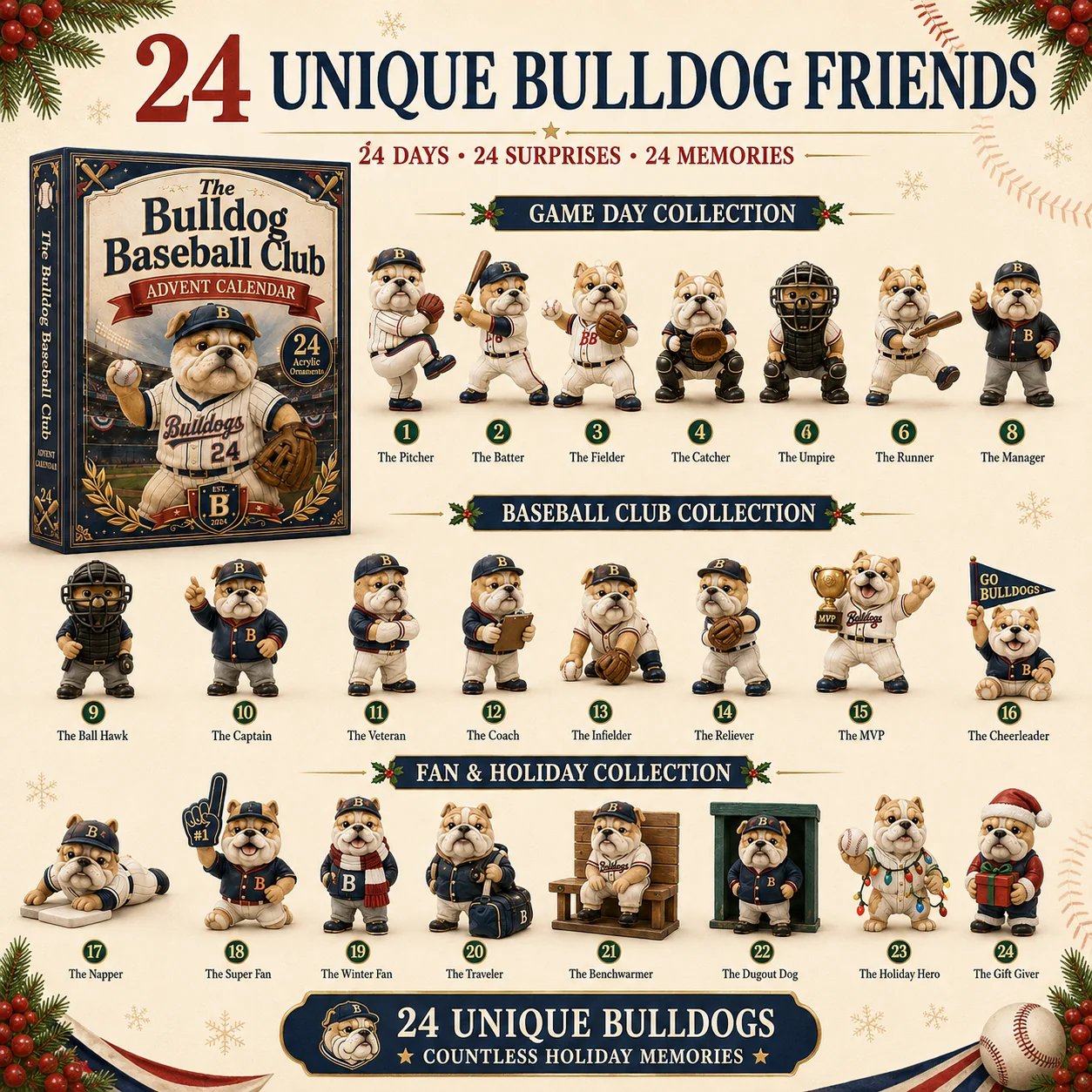 Bulldog Baseball Club Advent Calendar 2026 – 24 Collectible Surprises