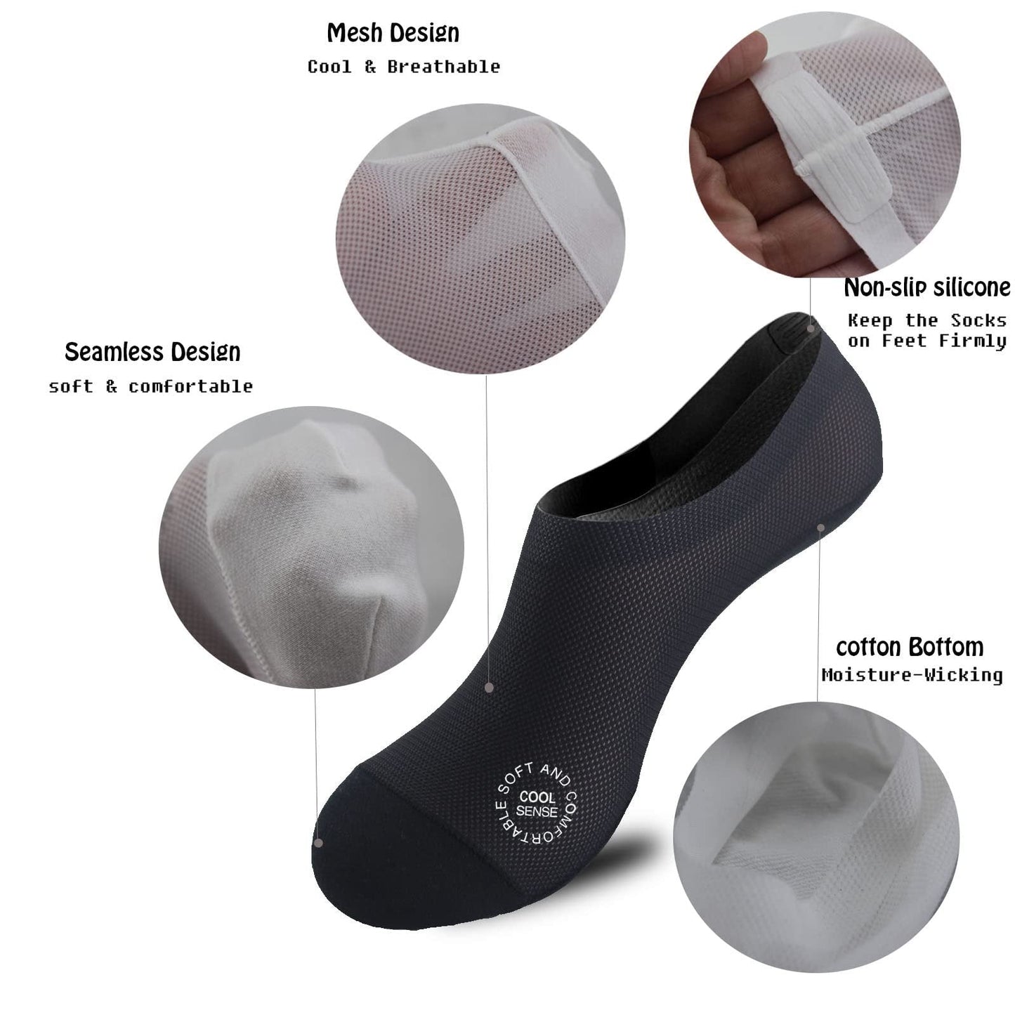 🔥Ultra Thin Liner Non Slip No Show Socks