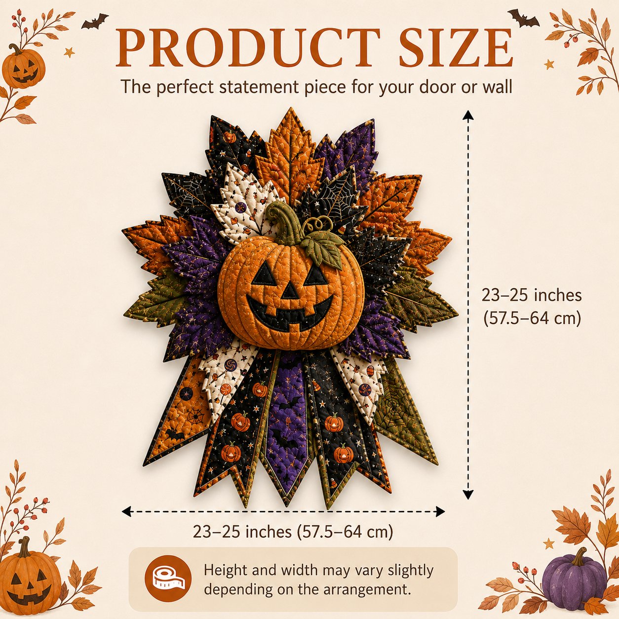⏳ Last Day 49% OFF – 🎃 Beginner-Friendly Oversized Halloween Character Quilted Door Hanger Sewing Kit | Complete Kit with All Tools & Step-by-Step Guide Included 💕