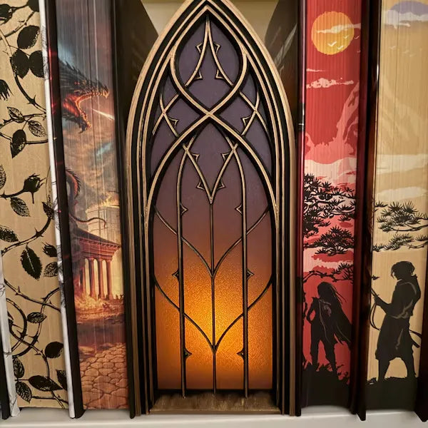 ✨ Fantasy Window Book Nook with LED Light