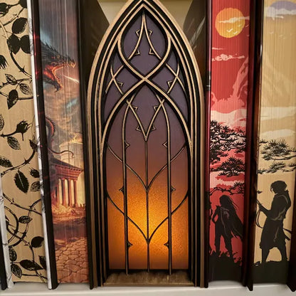 ✨ Fantasy Window Book Nook with LED Light