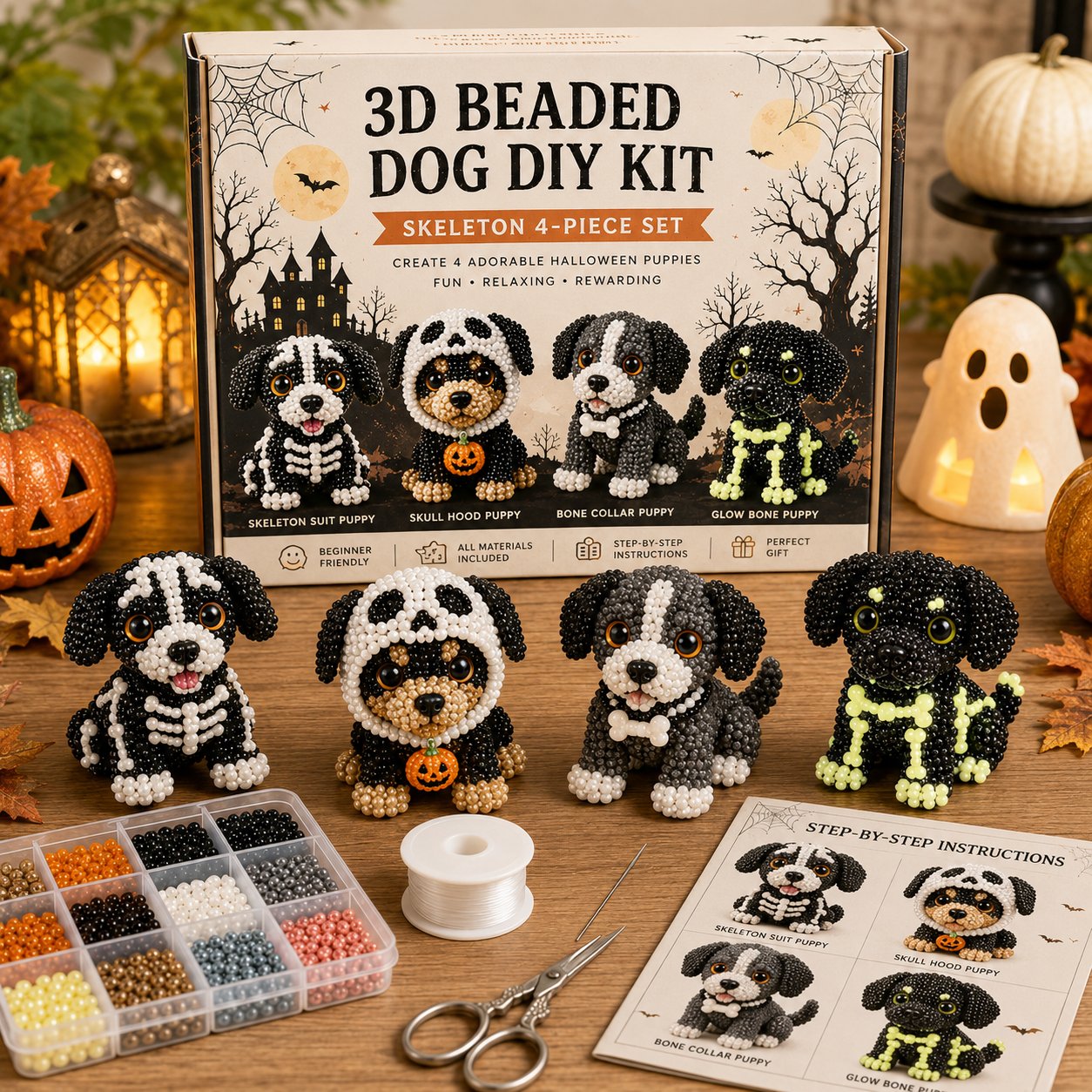 🎁🐶🎃🐶3D Halloween Dog DIY Art Set
