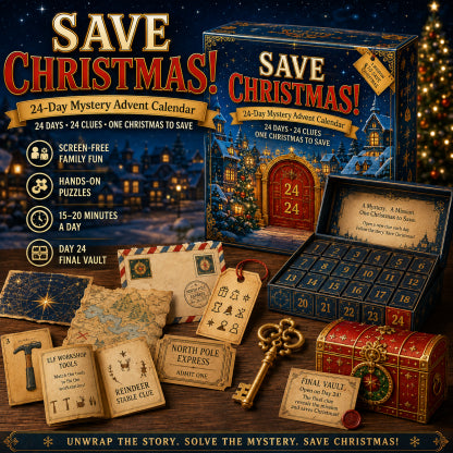 ⏳ Last Day 52% OFF – 24-Day Mystery Adventure Advent Calendar Collection | 24 Clues, Hands-On Puzzles & One Final Reveal