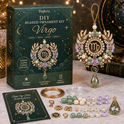 ⏳ Last Day 49% OFF – 🌙 Beginner-Friendly Zodiac Blessing Beaded Ornament DIY Kit Collection | Complete Kit with Beads, Crystal Accents, Zodiac Charms & Step-by-Step Guide Included 💕