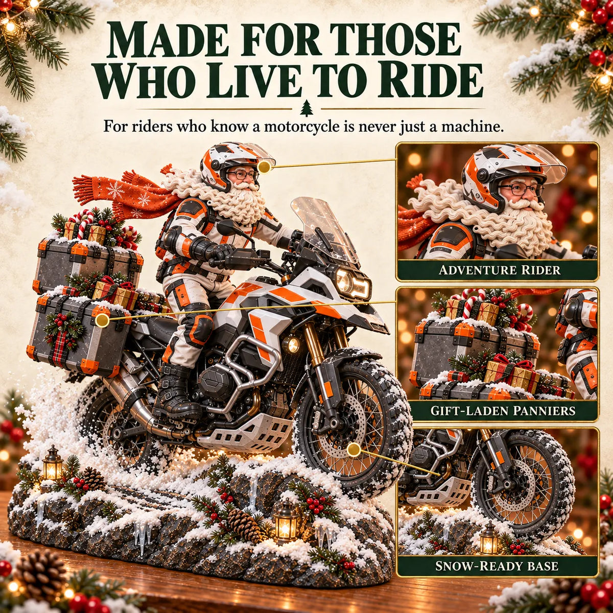 🏍️🎅 Santa’s Ride Home – Christmas Motorcycle Keepsake Collection💨