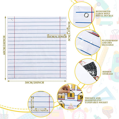 📅Back to School 2026-2028 Classroom Pencil Calendar Pocket Chart | 82 Educational Activity Cards🖍️