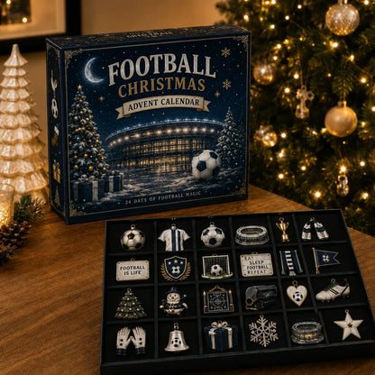 ⏳ Last Day 49% OFF – ⚽ Football Christmas Advent Calendar | 24 Collectible Acrylic Ornaments for Fans, Families & Holiday Displays 🎄