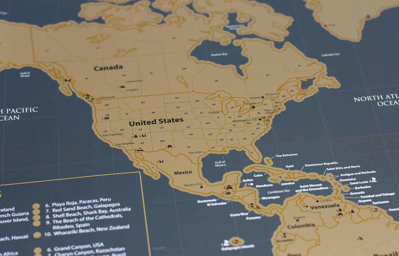 🎉Scratch Map of the World