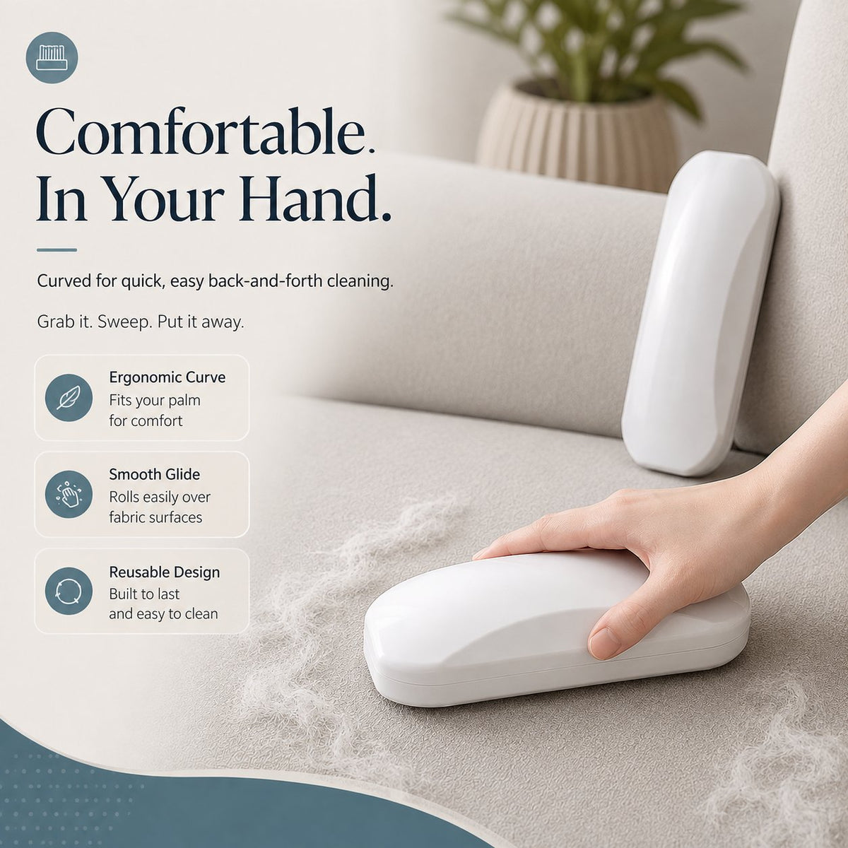 🧹 Household Portable Lint Remover Brush-Everyday Mess. One Easy Sweep.