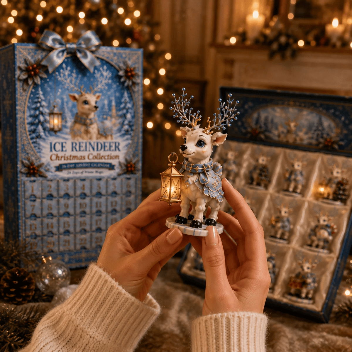 Ice Reindeer Advent Calendar – 24 Hanging Christmas Ornaments