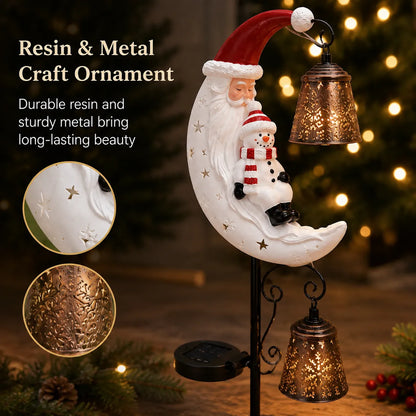 🔔 Christmas Moon Solar Stake Light