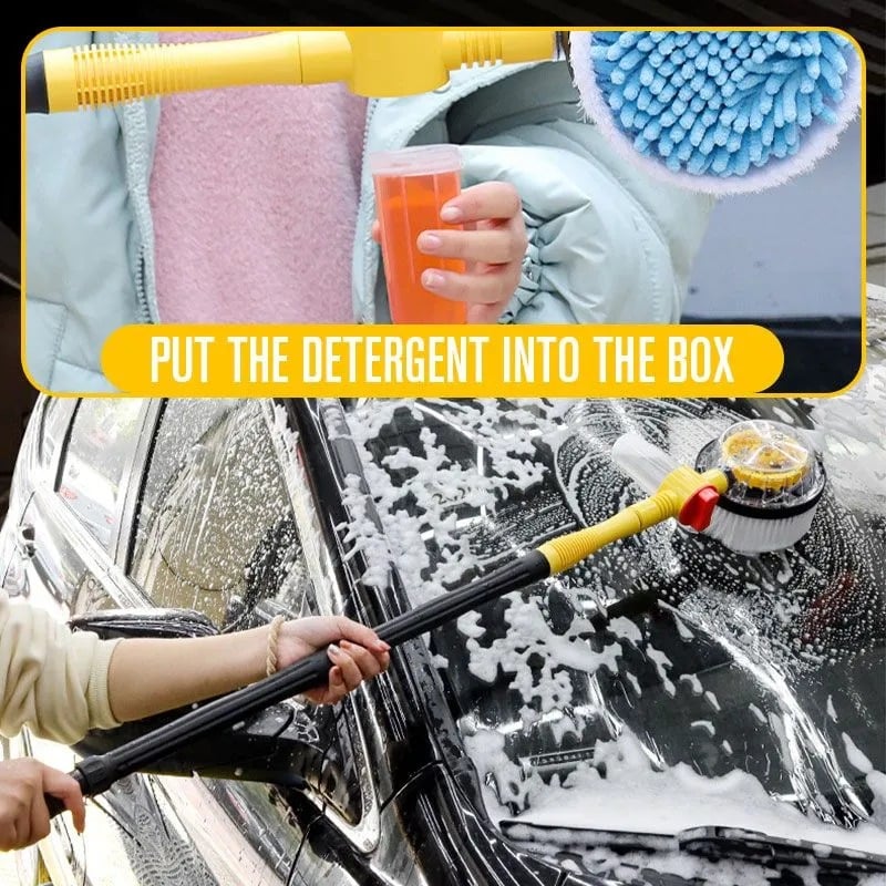Auto-Rotating Foaming Car Wash Brush with 5 Spray Modes