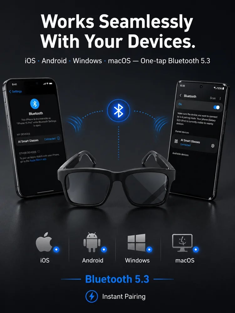 PulseAI Smart Audio Shades 🕶️🎧
