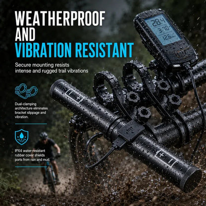 Bicycle handlebar extender – USB power supply, waterproof, and with two mounting options – extra space