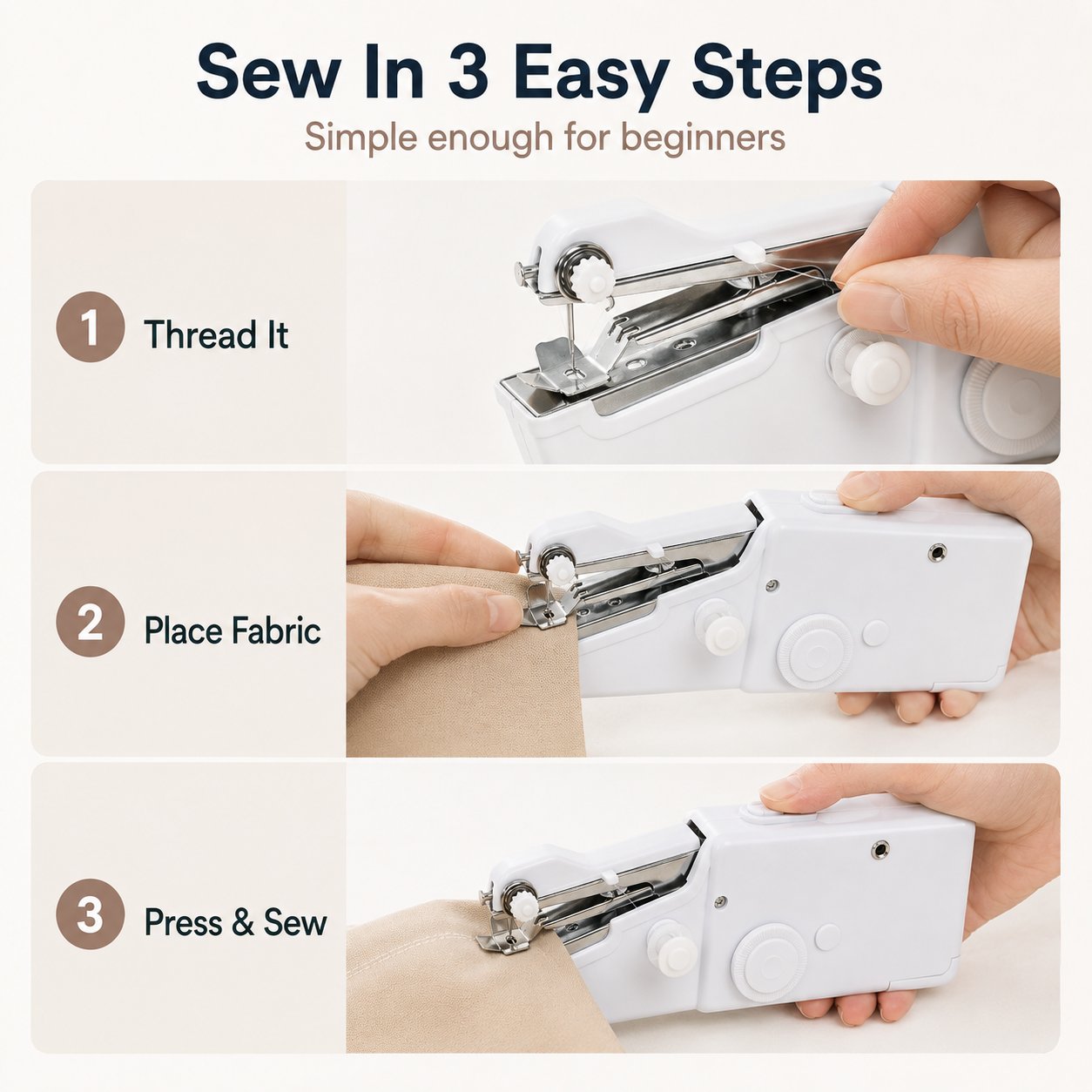 🧵 CRAFT SALE 50% OFF - Portable Handheld Electric Sewing Machine Kit for Beginners
