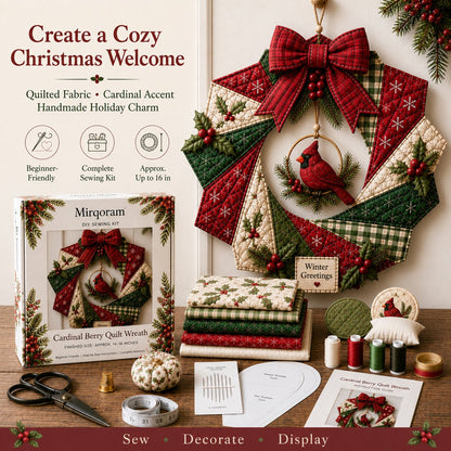 🎄Beginner-Friendly Christmas Fabric Wreath DIY Kit