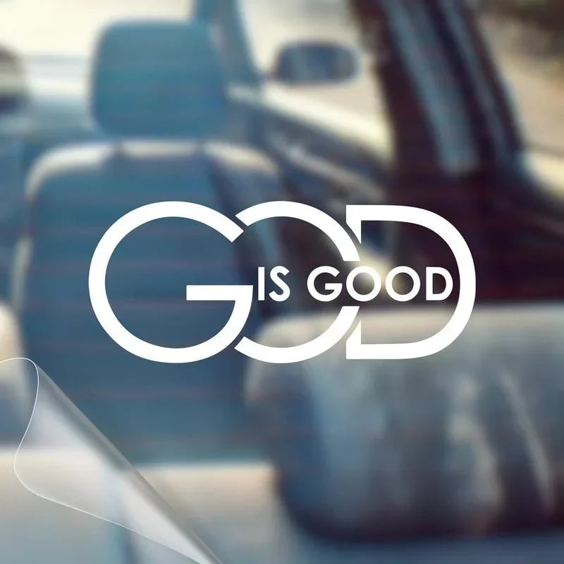⏰Limited Stock 60% OFF🙏 'God Is Good' Christian Car Decal Sticker | Premium Religious Décor