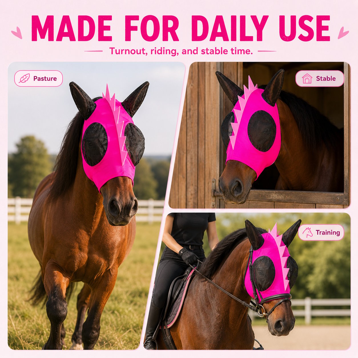 Anti-Muck Breathable Anti-Fly Horse Mask