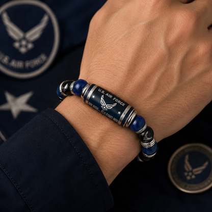 ✈️Last Day Promo: 49% OFF 🎖️ - U.S. Air Force Aim High Fly-Fight-Win Tribute Beaded Bracelet - Buy 2 Get 1 Free & 🔥Free Shipping Today!