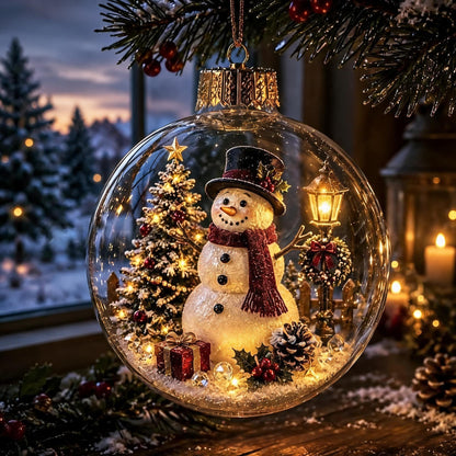 🎄Glowing Christmas Diorama Ornament | Mini Light-Up Holiday Scenes with Cozy Warm Glow & Ready-to-Hang Design ✨