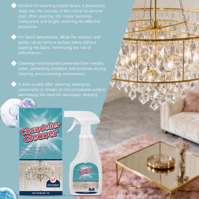 🔥 HOT SALE 🔥49% OFF🧼 Light Fixture Cleaning Spray | Powerful stain removal · Safe for all materials with no residue · Protects metal from oxidation · Suitable for chandeliers and decorative lights