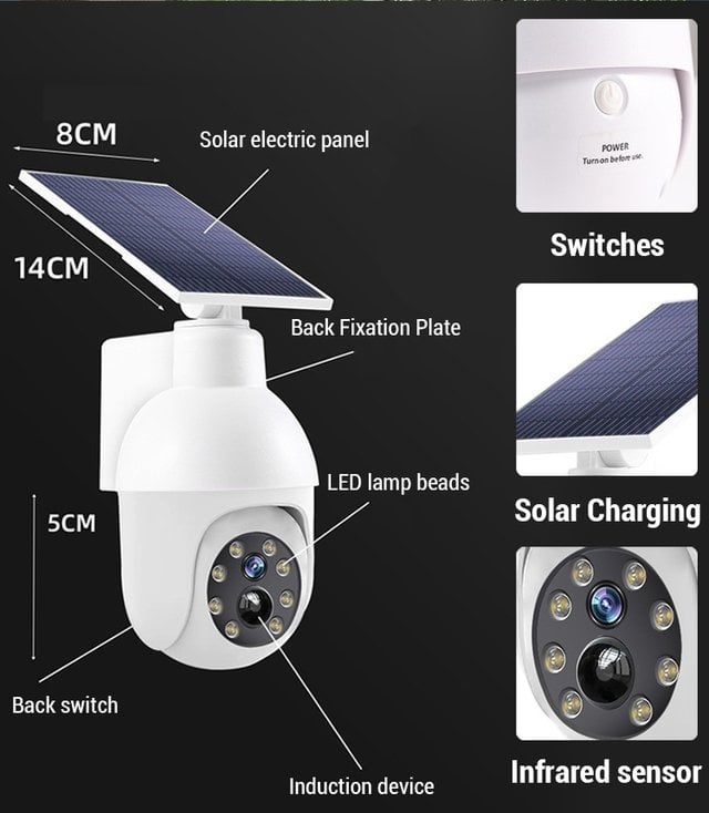 ⏰Sale 49% OFF - Solar-Powered Simulated Surveillance Camera Street Light