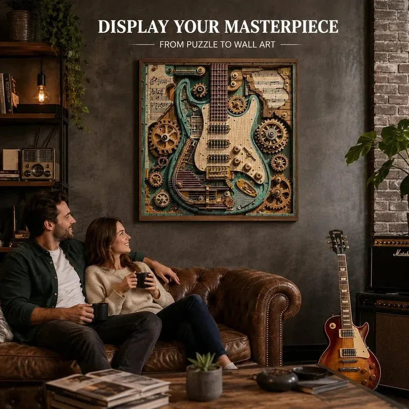 ⏰LAST DAY 50% OFF 🧩Creative Steampunk Guitar 3D Puzzle