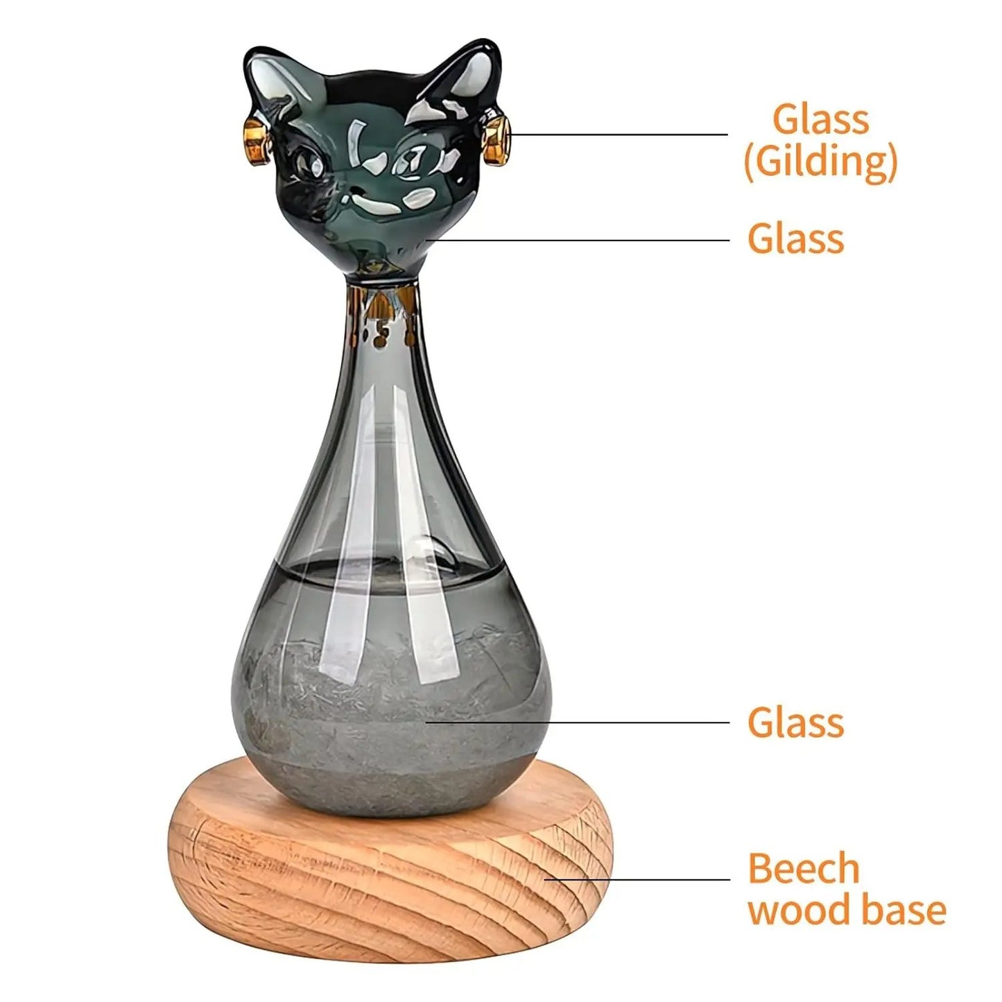 🎉Cat-Shaped Storm Glass Weather Predictor for Home & Office Decor