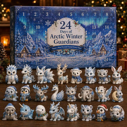 ⏳ Last Day 49% OFF – ✨ 24-Day Fantasy Guardian Advent Calendar Collection | 24 Unique Mini Collectible Characters with 4 Magical Themes for Daily Surprises & Display 🌲🌊