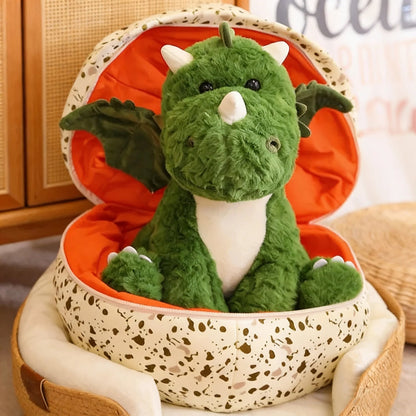 Dinosaur Egg Stuffed Pillow, Comforting Sleep Companion Doll