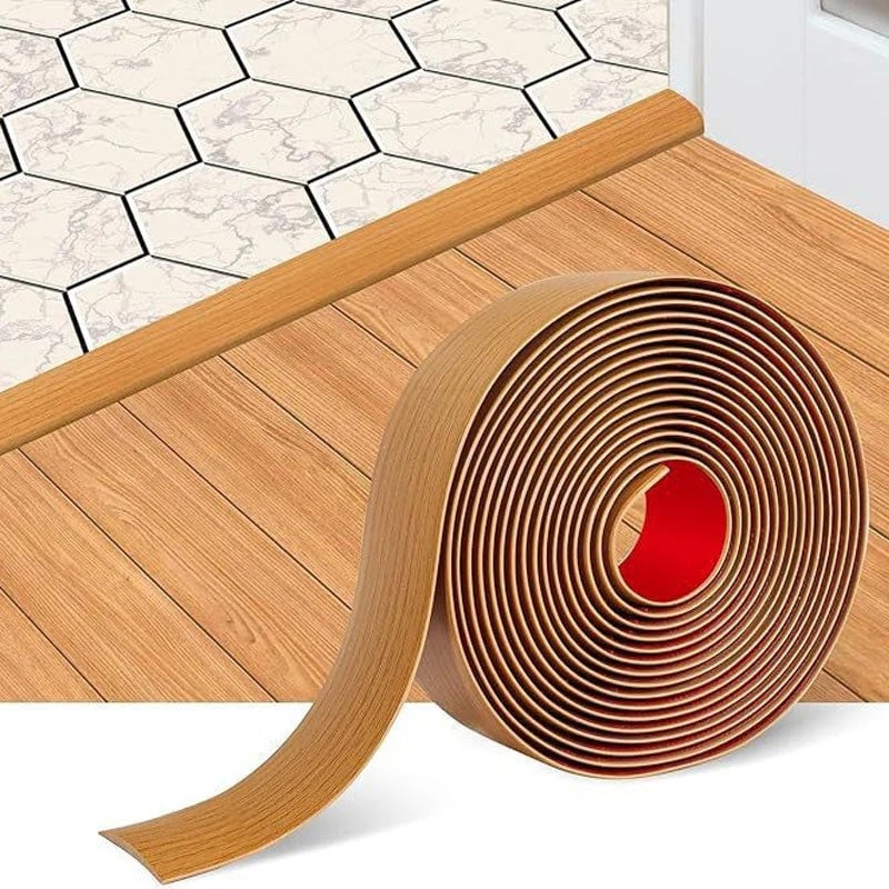 ✨ Self-Adhesive Floor Transition Strip – Flexible PVC, Peel-and-Stick, Smooth Finish 🚪