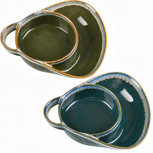 🥣 2-in-1 Divided Ceramic Bowl | Keep Cereal Crunchy From First Spoonful To Last