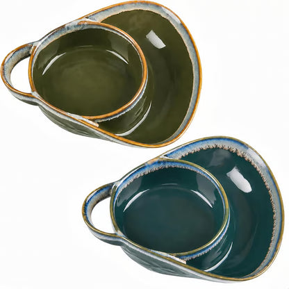 🥣 2-in-1 Divided Ceramic Bowl | Keep Cereal Crunchy From First Spoonful To Last