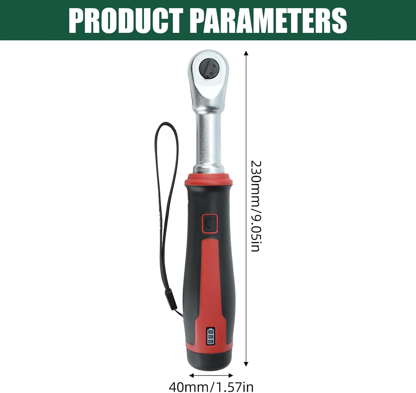 Compact Cordless Electric Ratchet Tool with LED Light | Rechargeable Handheld Power Driver for Automotive Repairs & DIY Projects