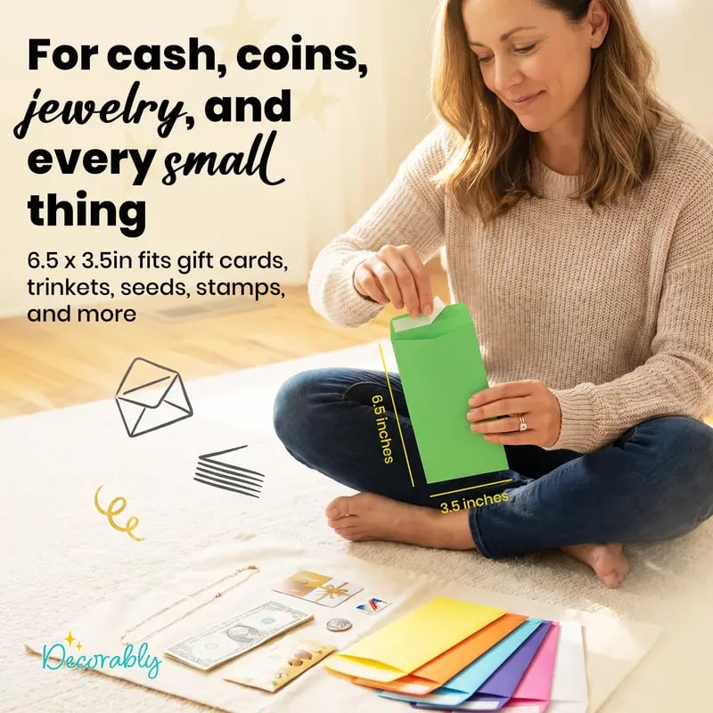 🌈 110 Pack Colorful Money Envelopes – Cash Gift Envelopes & Budgeting System Organizer