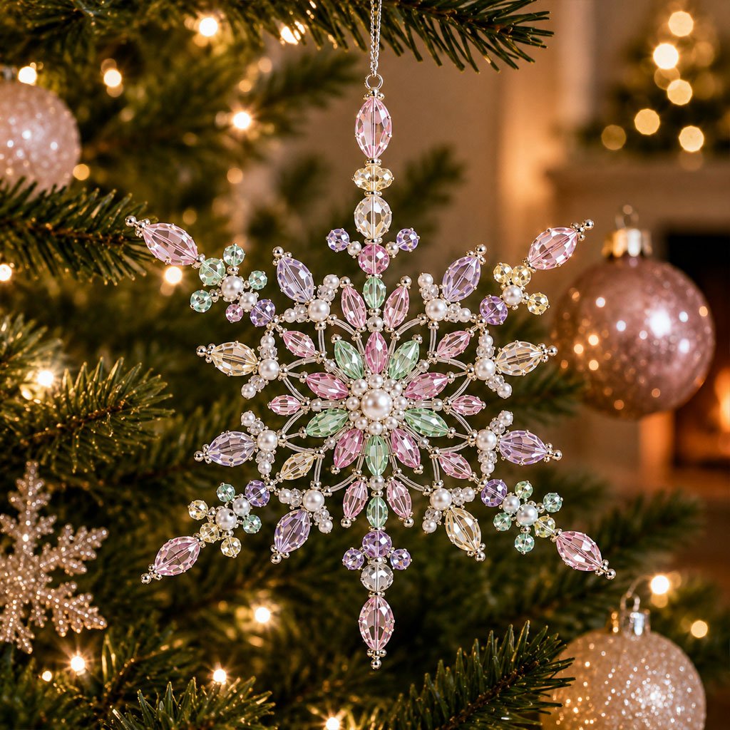 Beaded Snowflake Ornament DIY Kit